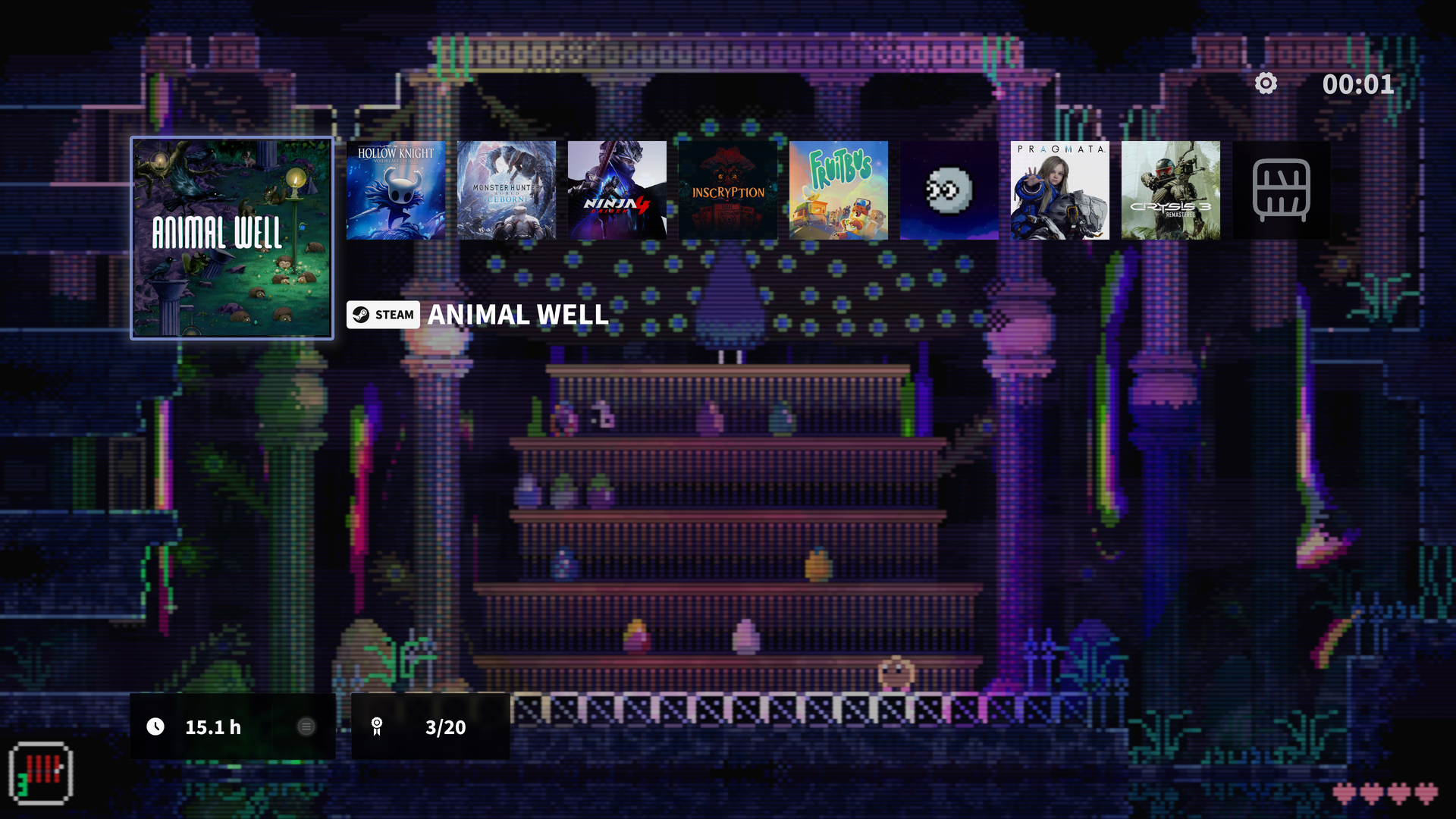 Ammonis fullscreen game library on Windows